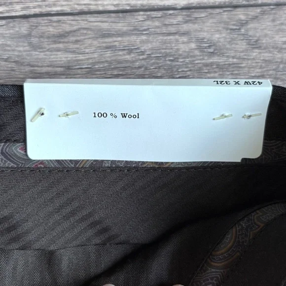 NWT Lauren Ralph Lauren Total Comfort Charcoal Gray Wool Dress Pants 42 X 32 - Picture 6 of 10